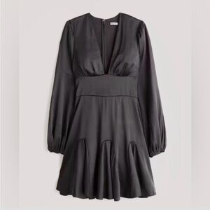 Abercrombie low cut satin dress